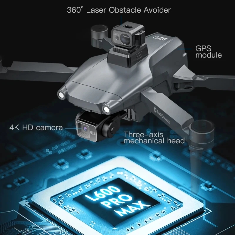 L600 PRO MAX GPS Drone Profess - Drone Gimbal Brushless 评论和价格
