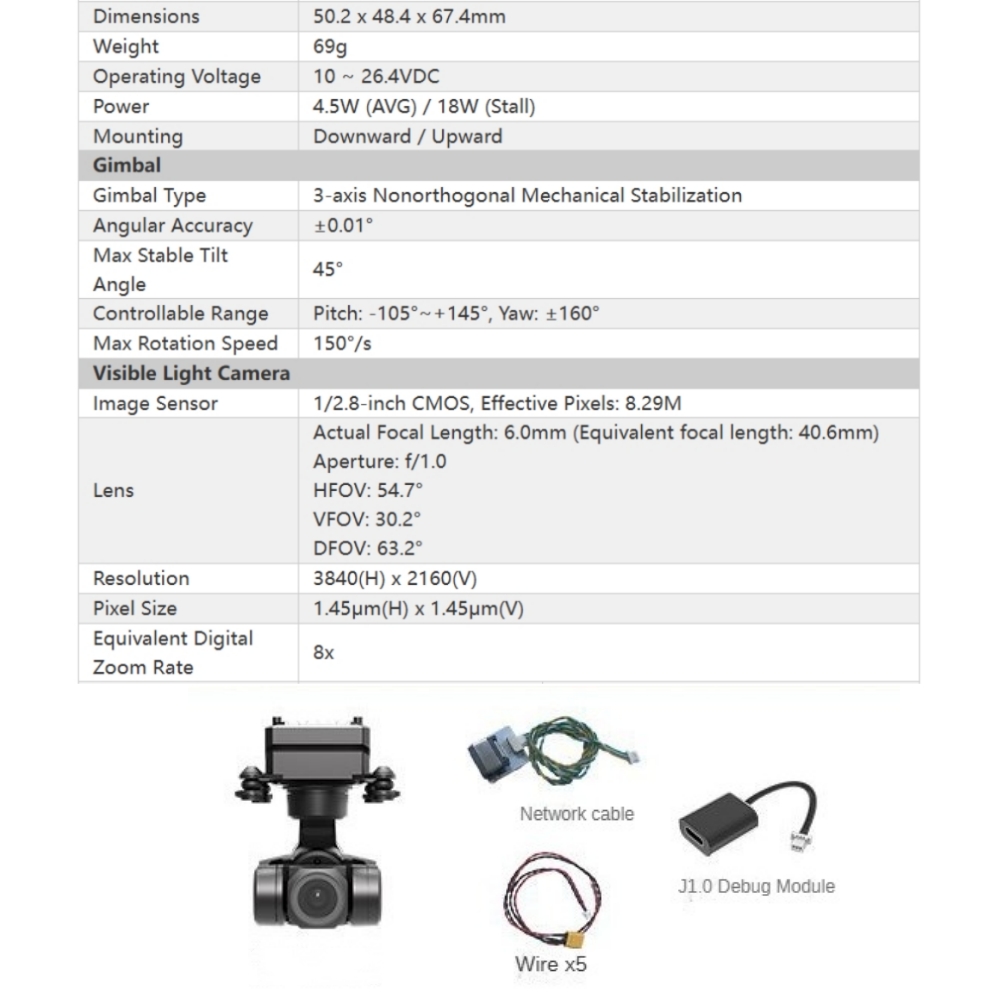 NCZOBOE Supports Network/UART/ - Drone Gimbal 3 Axis 评论和价格