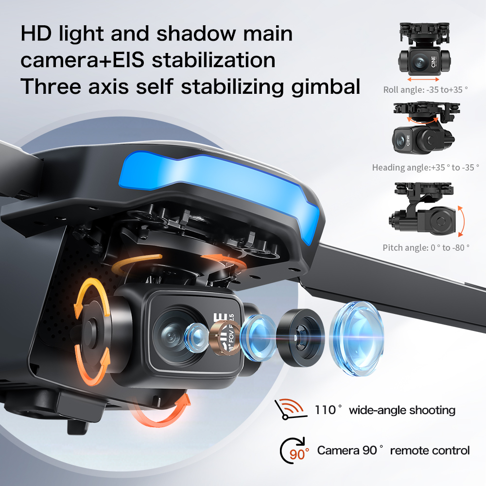 New S-X1 MAX Drone GPS 8K Prof - Drone Gimbal 3 Axis 评论和价格